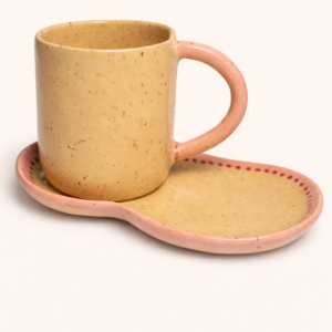 Handmade Romantic Ceramic Cup & Saucer Set - Tea & Coffee Lovers Collection